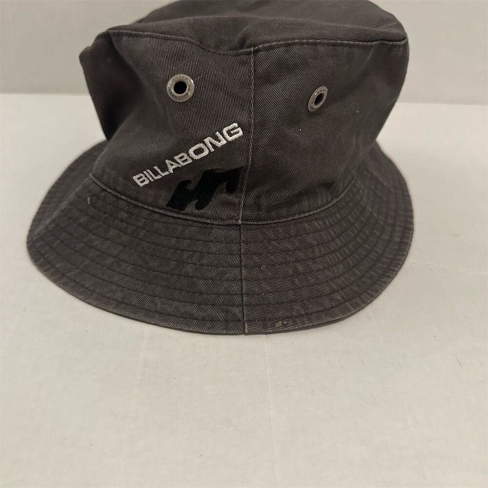 Billabong Unisex Gray Bucket Hat Embroidered Logo One Size
